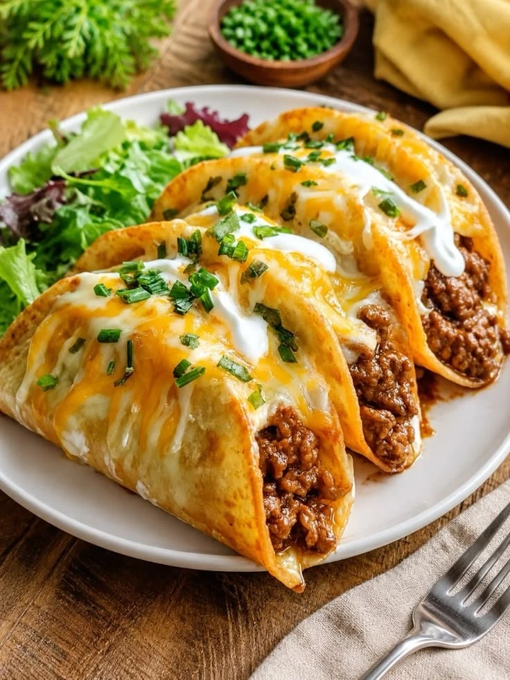 Tacos Premium de Carne de Res con Queso Gouda Fundido's foto | Pizzería Demo |  BizneCubano